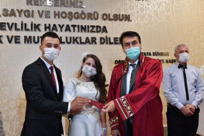 Bursa Osmangazi'de 2021'de 6 bin 556 nikah