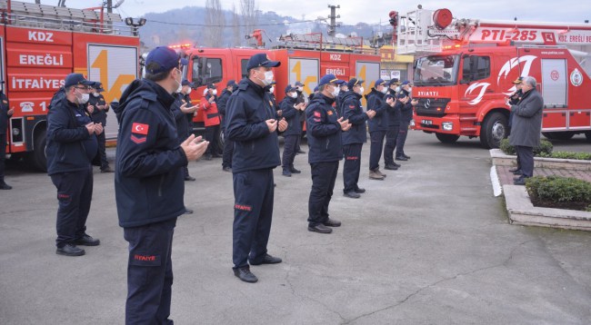 Kdz.Ereğli İtfaiyesi şehit itfaiyecileri andı