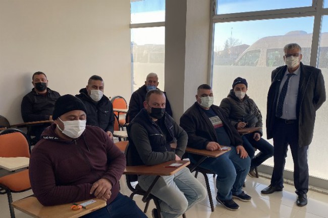 Didim'deki servis aracı şoförlerine MYK sınavı yapıldı