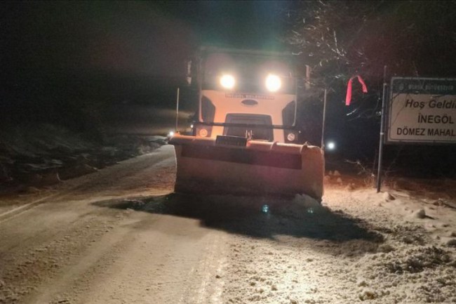 Bursa İnegöl'ün köy yolları açık