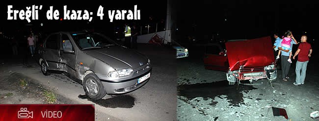 Ereğli' de kaza; 4 yaralı