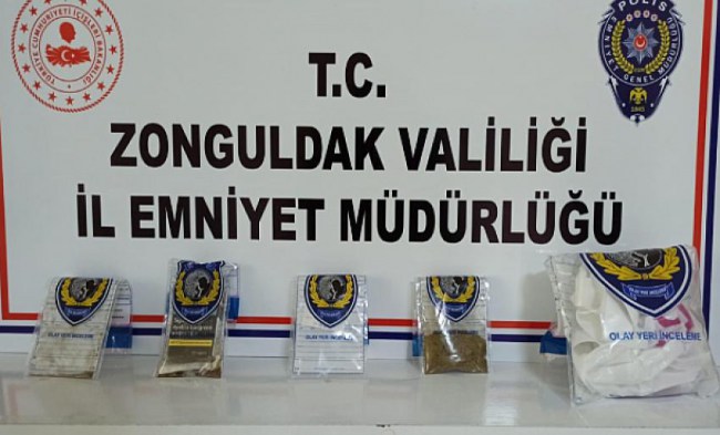 Zonguldak Emniyet Müdürlüğünden uyuşturucuya bir darbe daha