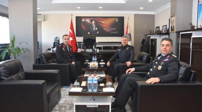 Tuğgeneral Gökhan İnan ve Albay Cezmi Yalınkılıç’tan Emniyet Müdürü Fahri Aktaş’a ziyaret