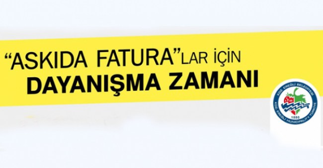 Kdz.Ereğli Belediyesi askıda fatura kampanyasını yeniden başlattı