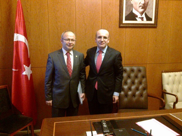 Candan'dan Bakan Şimşek'e ziyaret..