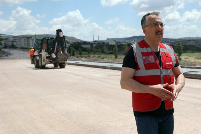 Nevşehir'de asfalt çalışması sürüyor