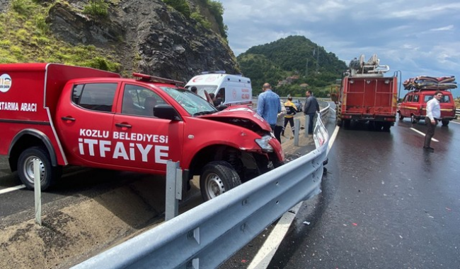 Zonguldak'ta kazaya müdahale eden ekip dönüş yolunda kaza yaptı