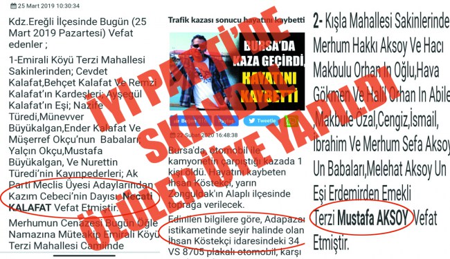 İYİ Parti Kdz.Ereğli İlçe Sekreteri'nin babası vefatından 2 sene sonra üye yapıldı