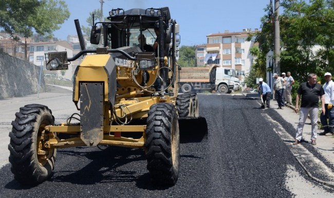 Alaplı’da asfaltlama çalışması tekrar başladı