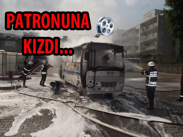 Halk Otobüsünü ateşe verdi!..