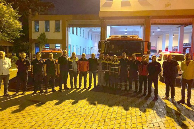 Datça'daki orman yangınına Kocaeli'den destek