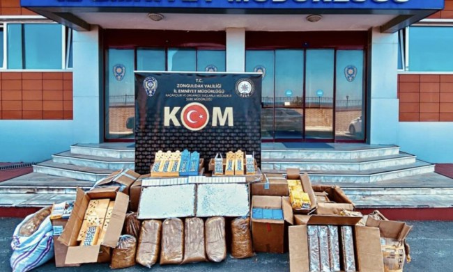 Zonguldak’ta kaçak tütün operasyonu
