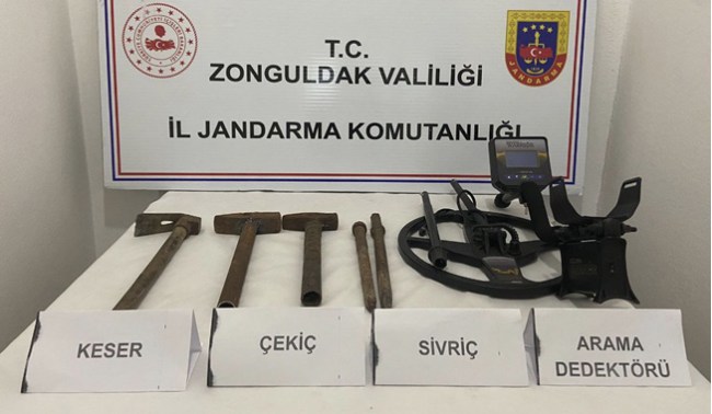 Kdz.Ereğli Güneşli köyünde kaçak kazıya suçüstü