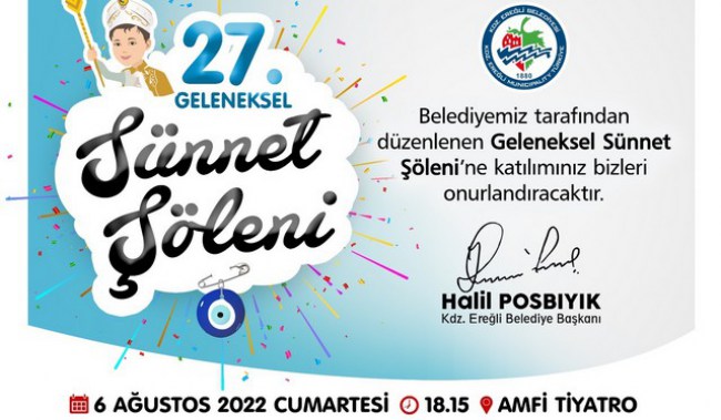 Kdz.Ereğli Belediyesi’nden 27. Sünnet şöleni