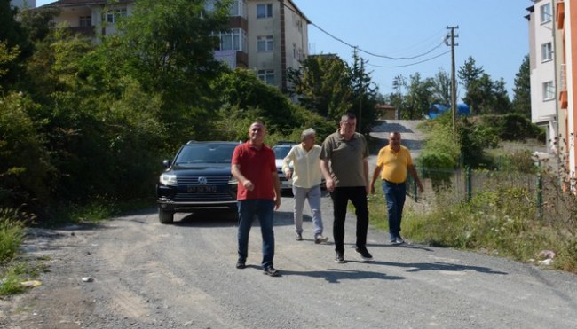 Alaplı ıhlamur sokak'ta yol ve kaldırım çalışmalarına başlandı