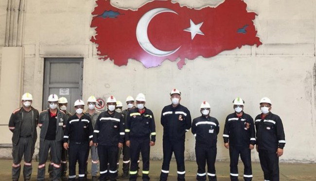 Erdemir Genel Müdürü Oral ile birlikte işçileri ziyaret ettiler