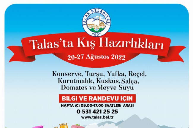 Kayseri Talas'ta kış hazırlığı başlıyor