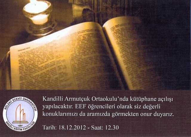 Armutçuk Ortaokulu'na kütüphane..