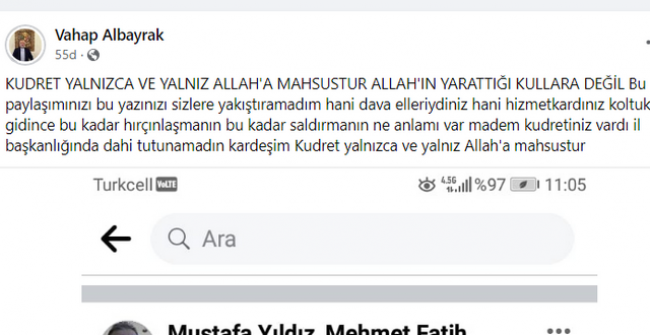 Vahap Albayrak'tan Fatih Çakır'a: "Koltuk gidince hırçınlaşmaya gerek yok"