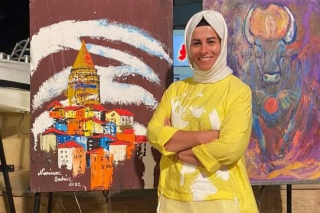 Ressam Neriman Şahin Mısır'da sanat çalıştayında