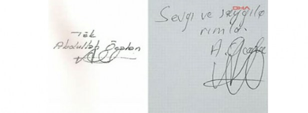 İşte Öcalan'ın imzası