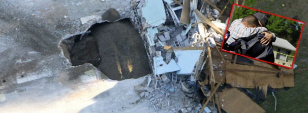 İşte adamı yutan çukur!