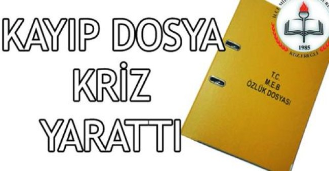 Kdz.Ereğli Milli Eğitim'de özlük dosyası krizi