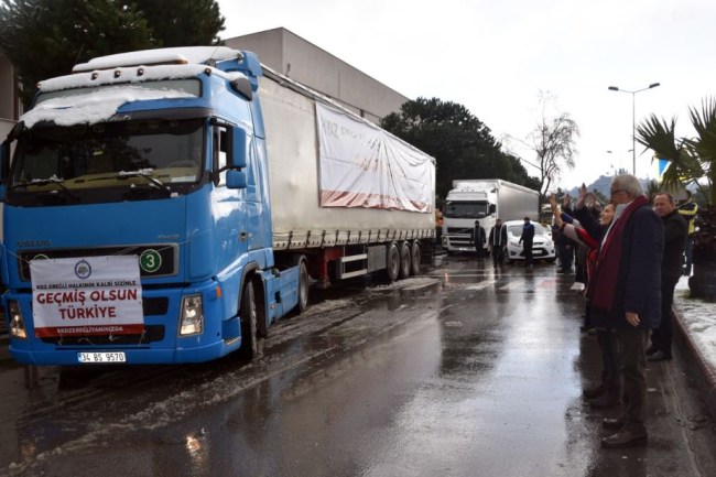 Kdz. Ereğli Belediyesi, 5’inci tırı yola çıkardı