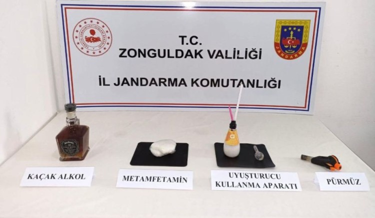 Kozlu'da uyuşturucu ve kaçak alkol ele geçirildi
