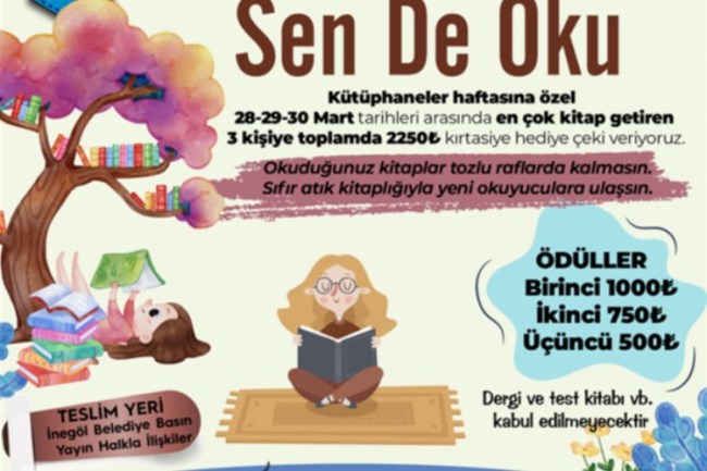 Bursa İnegöl'den 'kitap' farkındalığı