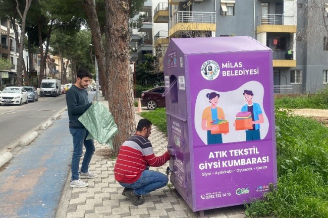 Milas'ta 6,6 ton atık tektsil toplandı