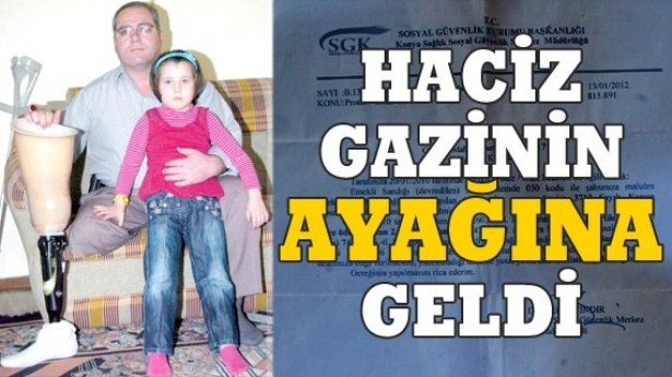 Haciz gazinin ayağına kadar geldi
