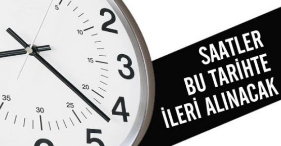 Yaz saati başlıyor!