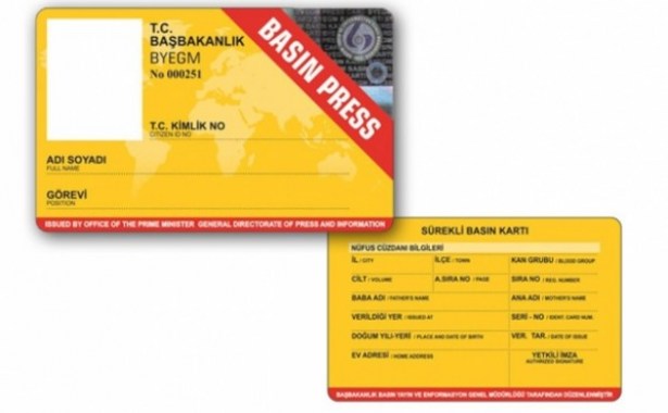 İşte yeni basın kartı