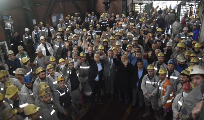 Tıskaoğlu gururumuz madencilerle buluştu