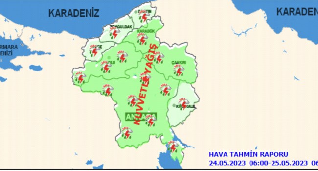 Zonguldak için sağanak yağış uyarısı