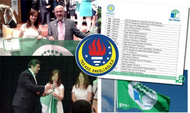 T.E.D Kolejine 'Yeşil Bayrak' ödülü..