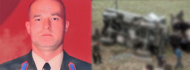 Askeri araç takla attı: 1 şehit