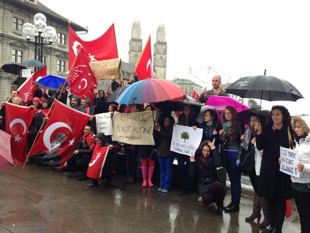 Gezi parkı eylemlerine Zurih'den destek!..