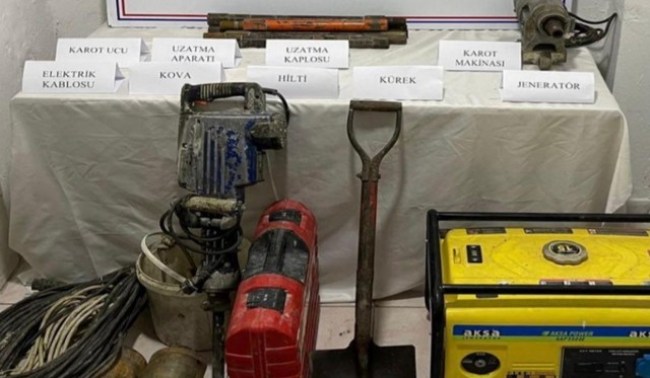 Çaycuma'da kaçak kazıya jandarma baskını