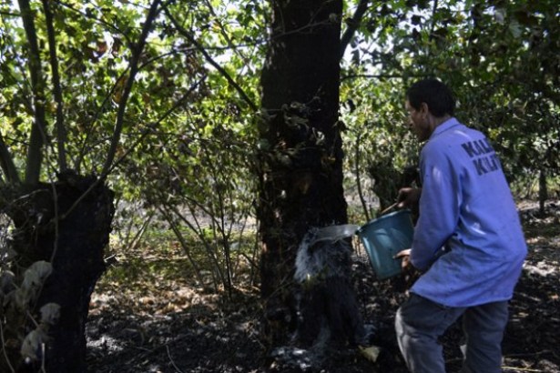 Taşıma suyla yangına müdahale!..