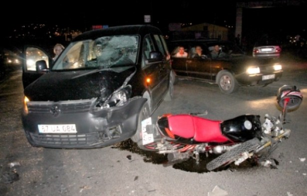 Ereğli'de kaza: Motosiklet sürücüsü ağır yaralandı