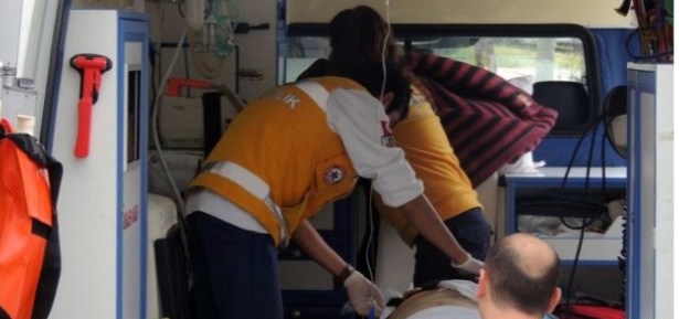 Soğuksuda feci kaza..