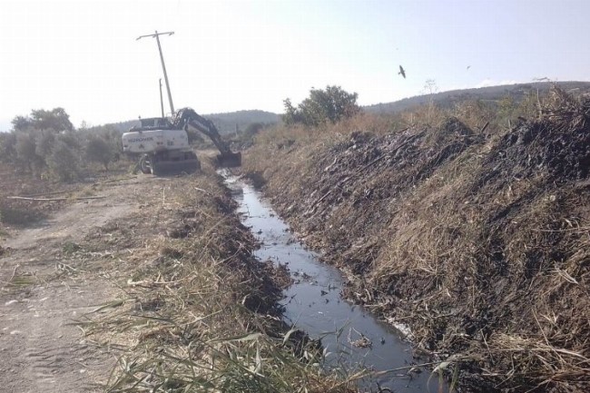 Manisa Kırkağaç'ta dere temizliği