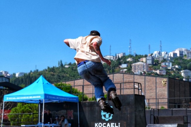 Skate Park'ta adrenalin tavan yaptı