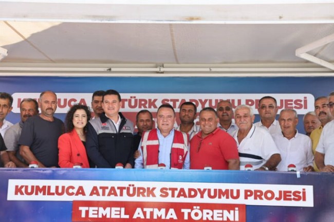 Kumluca Atatürk Stadyumu'nun temeli atıldı