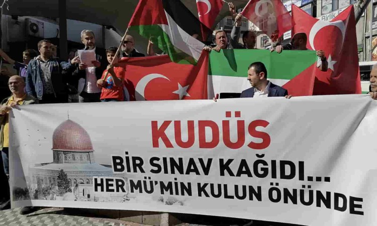 Kdz.Ereğli’de Aksa Tufanı operasyonuna destek mitingi