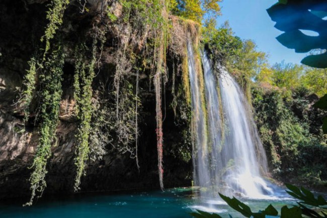 Düden Şelalesi'nde temizlik çalışması