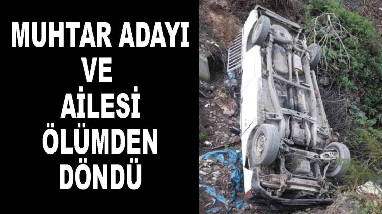 Takla atan araçtan burnu kanamadan çıktı