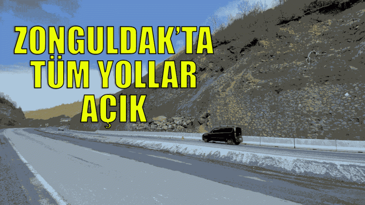 Valilik, Zonguldak'taki yolların son durumunu paylaştı
